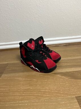 Jordan Kids Black and Red High-Top Sneakers